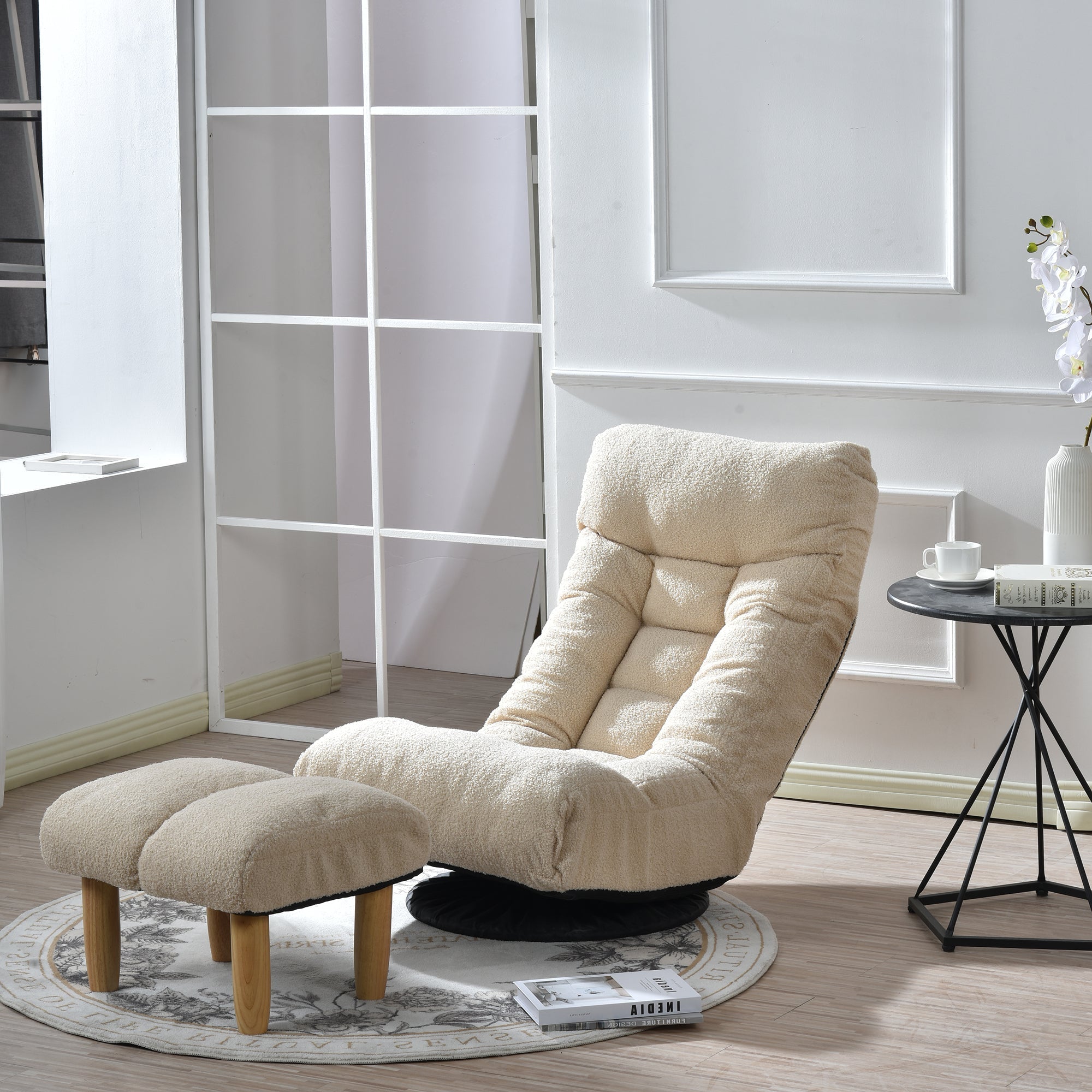 Japanese Style Single Reclining Sofa Chair with Adjustable Features - Direct Wicker