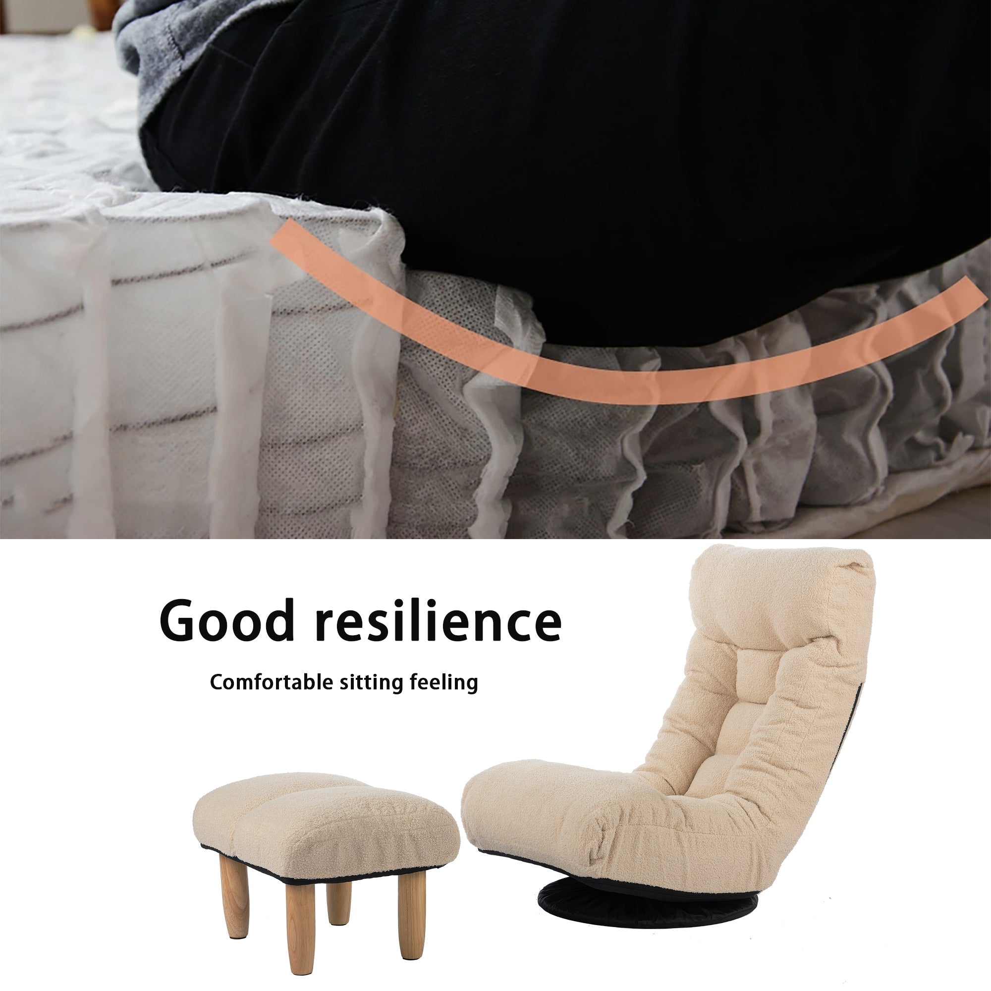 Japanese Style Single Reclining Sofa Chair with Adjustable Features - Direct Wicker