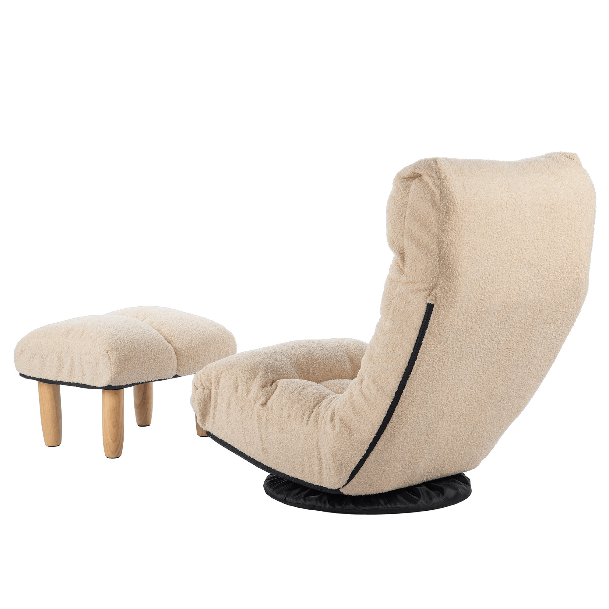 Japanese Style Single Reclining Sofa Chair with Adjustable Features - Direct Wicker