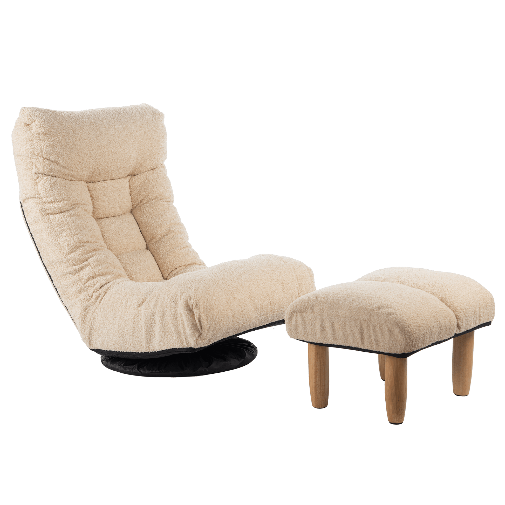 Japanese Style Single Reclining Sofa Chair with Adjustable Features - Direct Wicker