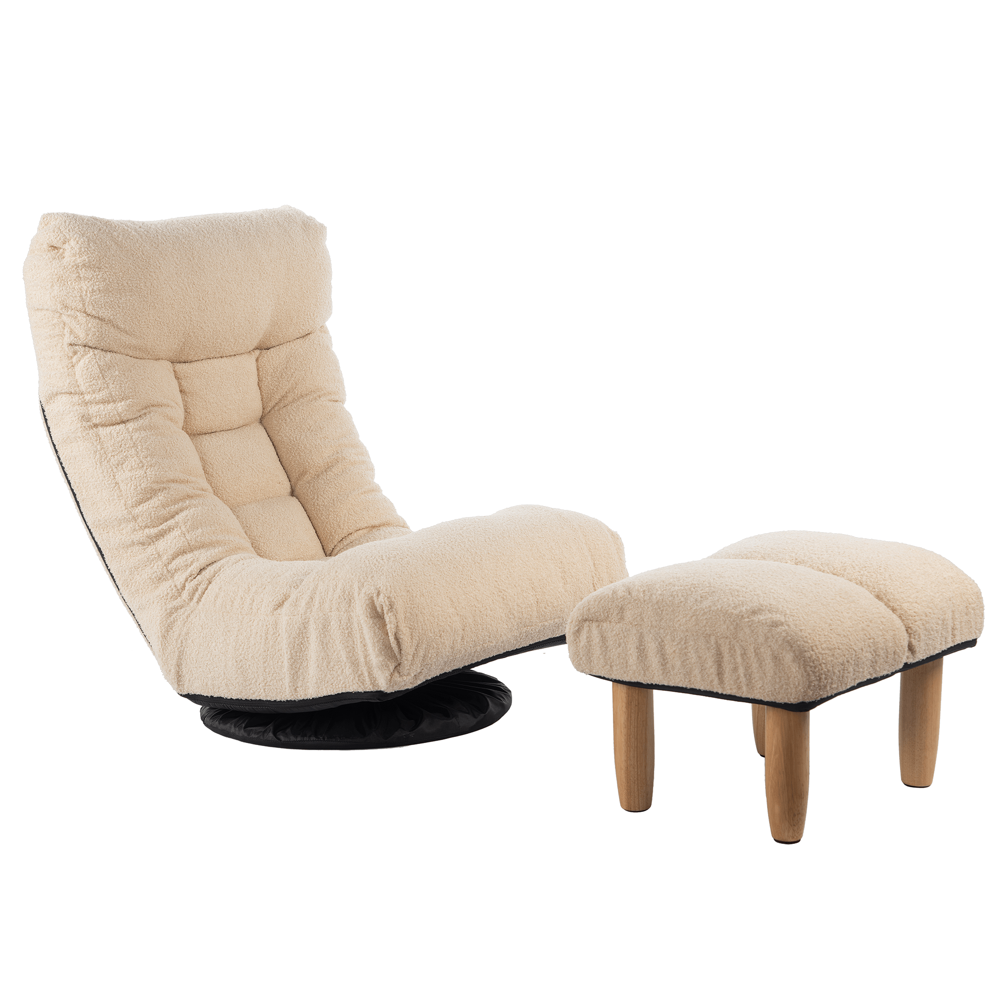 Japanese Style Single Reclining Sofa Chair with Adjustable Features - Direct Wicker