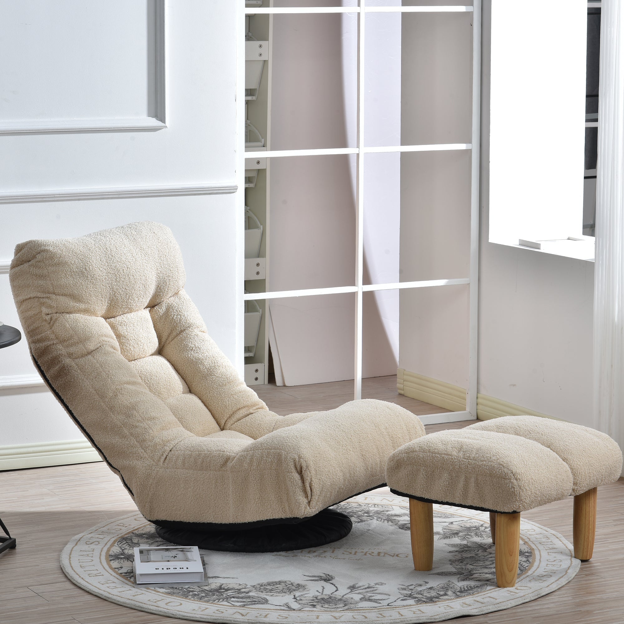 Japanese Style Single Reclining Sofa Chair with Adjustable Features - Direct Wicker