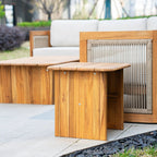 L - Shape 5 - Seat Solid Wood Sectional Sofa Set (PAS - 2516 - LS+MS+CS+RS+PAS - 2515 - ST+TA) - Direct Wicker