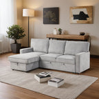 L - shaped indoor combination sofa can be pulled to form a bed (PAS - 240335) - Direct Wicker