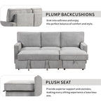 L - shaped indoor combination sofa can be pulled to form a bed (PAS - 240335) - Direct Wicker