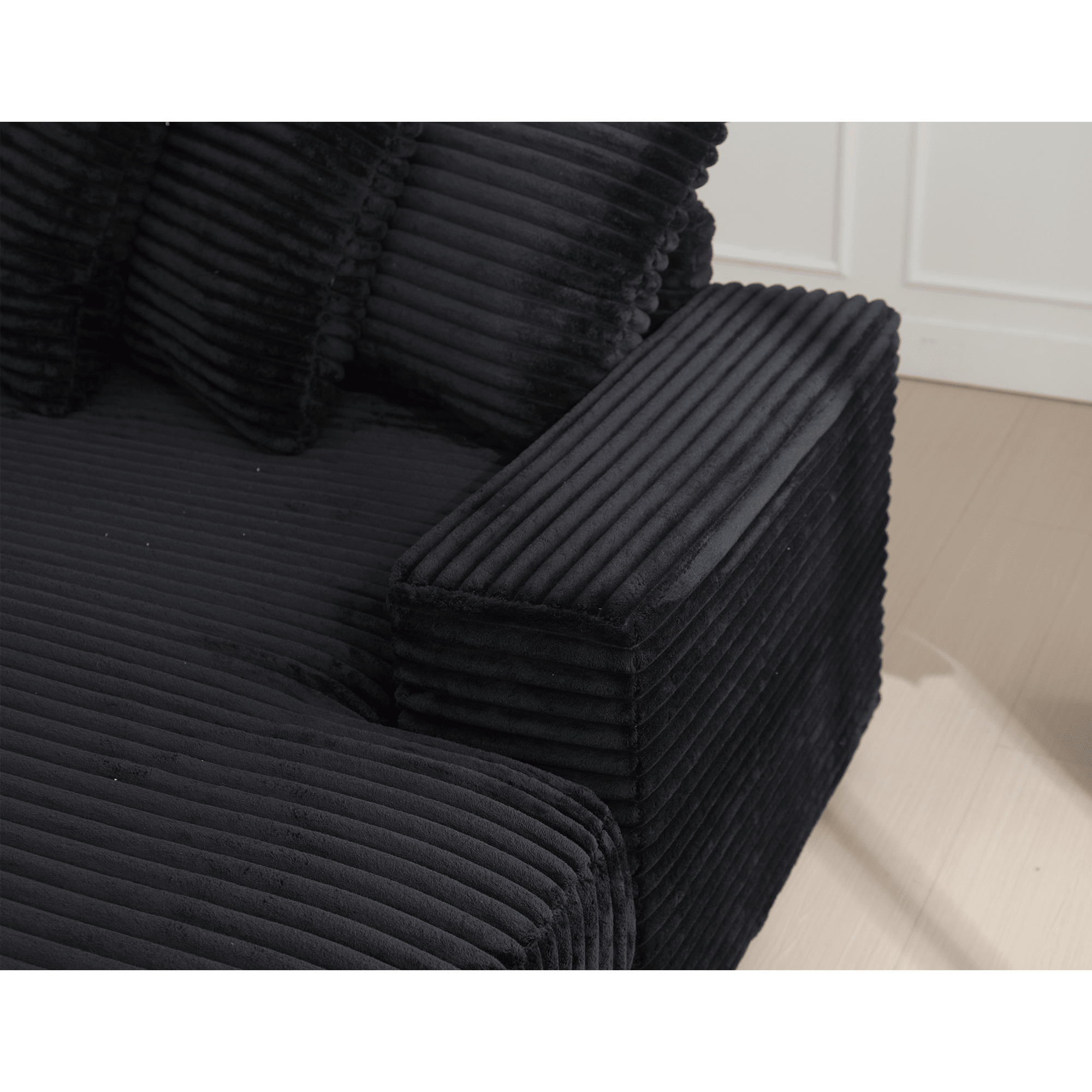L Shaped Oversized Two - Piece Couches, Corduroy, Right Chaise Daybed (W2108S00055) - Direct Wicker