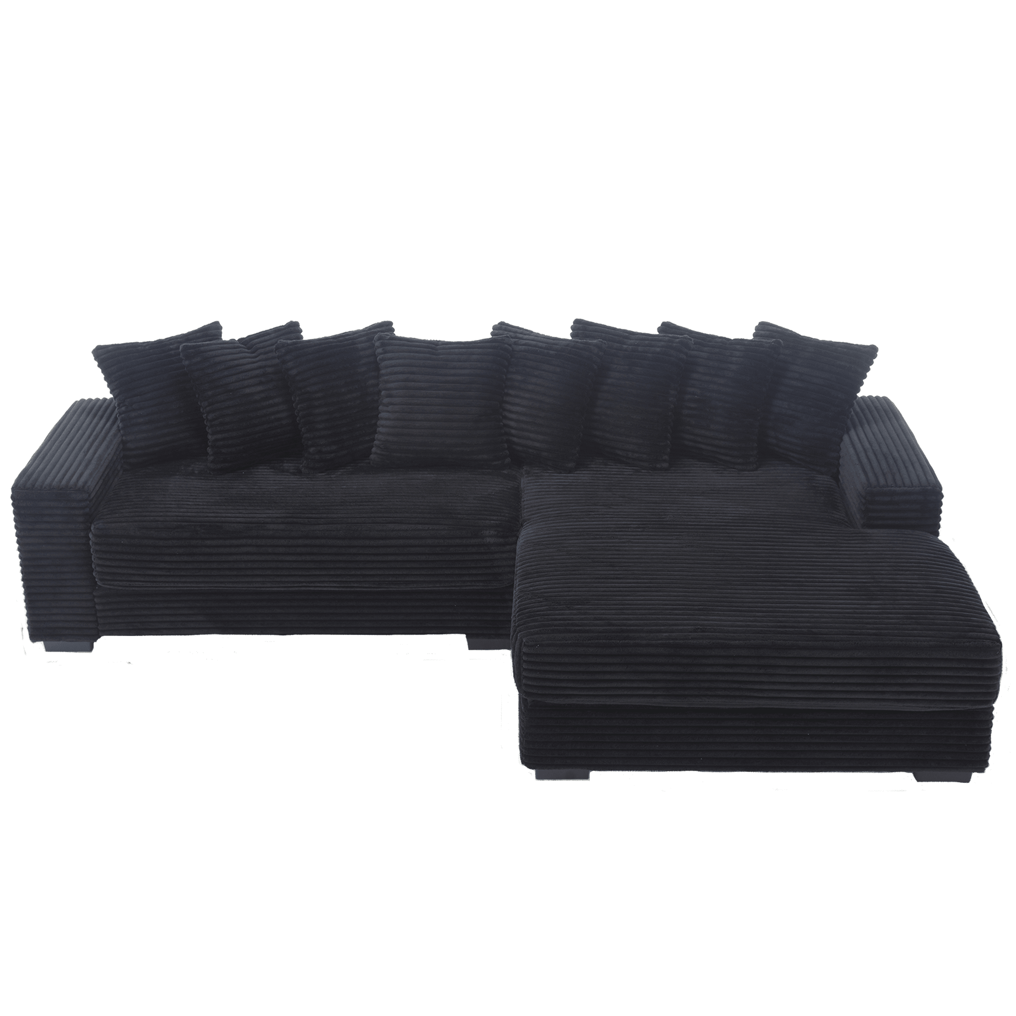 L Shaped Oversized Two - Piece Couches, Corduroy, Right Chaise Daybed (W2108S00055) - Direct Wicker
