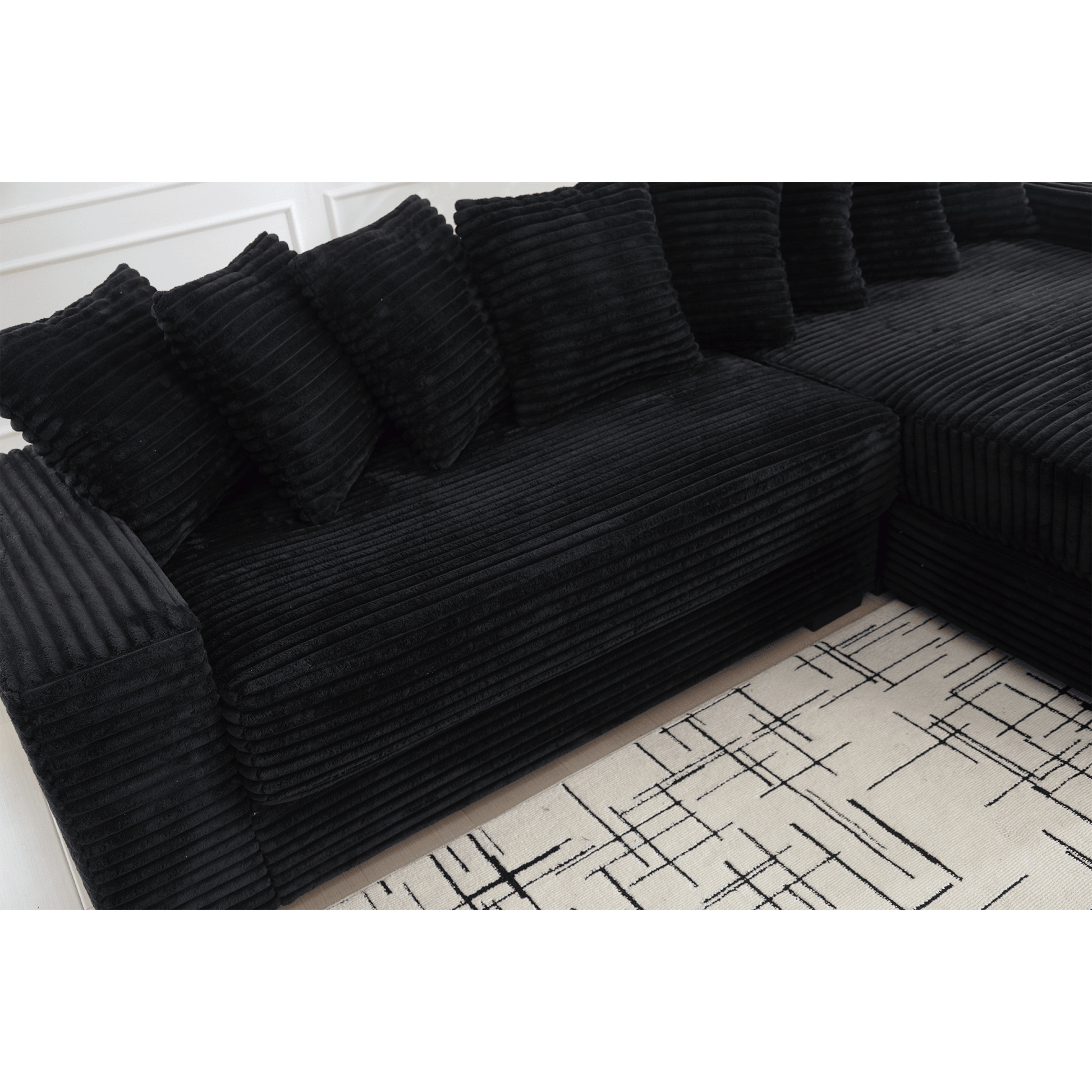 L Shaped Oversized Two - Piece Couches, Corduroy, Right Chaise Daybed (W2108S00055) - Direct Wicker