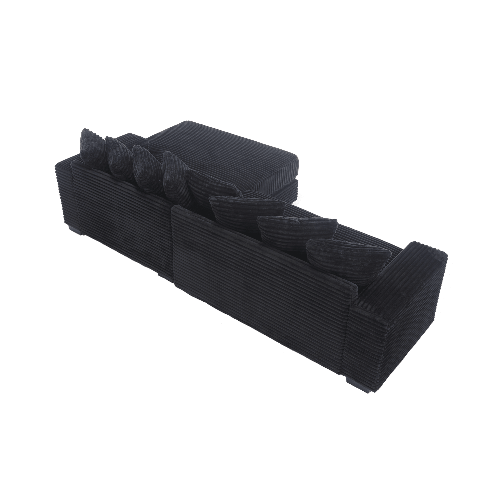 L Shaped Oversized Two - Piece Couches, Corduroy, Right Chaise Daybed (W2108S00055) - Direct Wicker