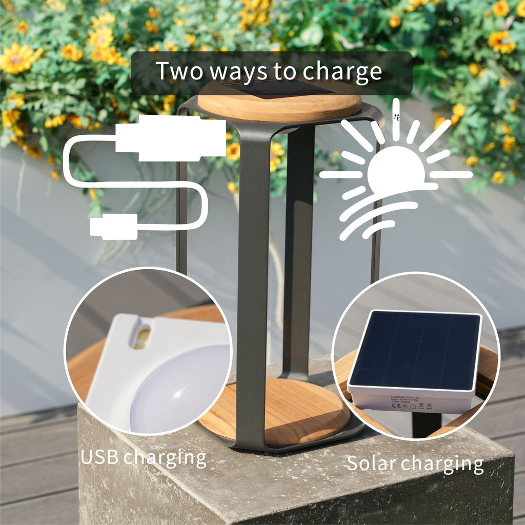 Large Solar LED Outdoor Light - 20x20x4.2cm - Direct Wicker