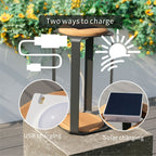 Large Solar LED Outdoor Light - 20x20x4.2cm - Direct Wicker