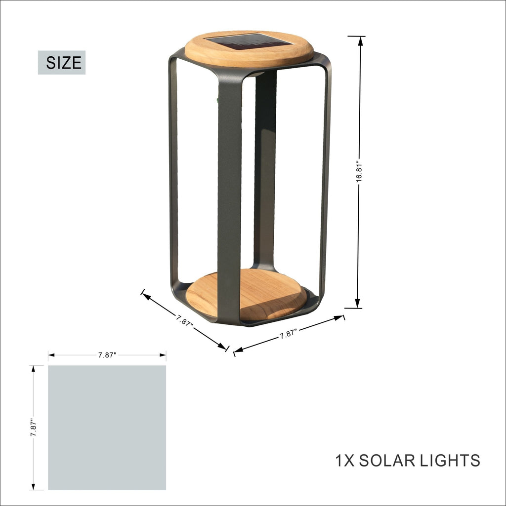 Large Solar LED Outdoor Light - 20x20x4.2cm - Direct Wicker