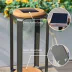 Large Solar LED Outdoor Light - 20x20x4.2cm - Direct Wicker