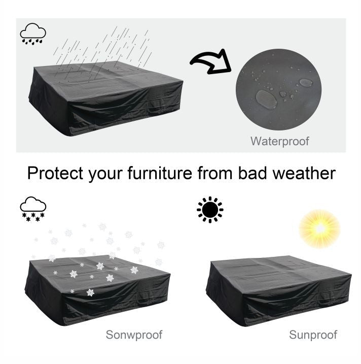 Large Square Outdoor Furniture Rain Cover (RC-1120) - Direct Wicker