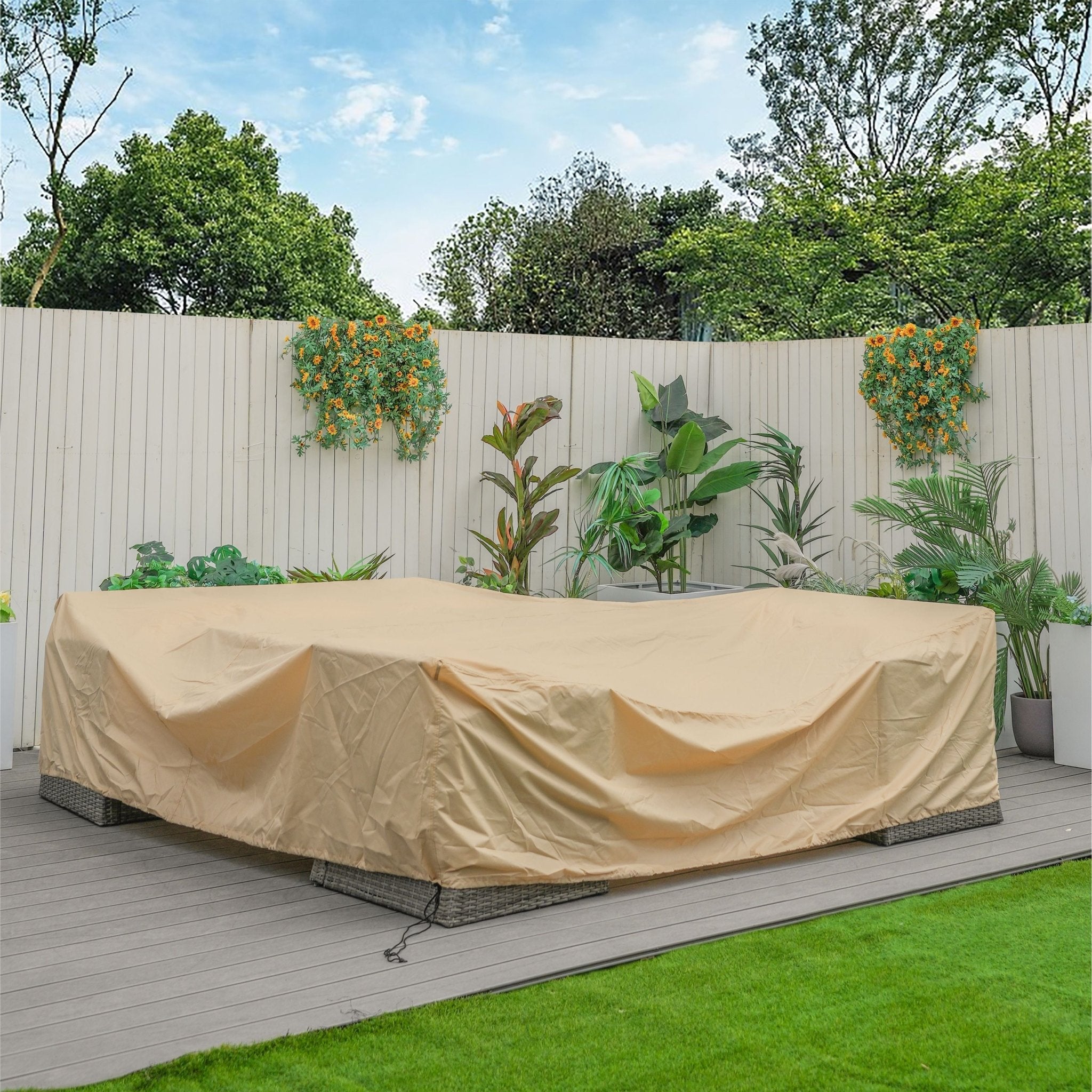 Large Square Outdoor Furniture Rain Cover (RC-1120) - Direct Wicker