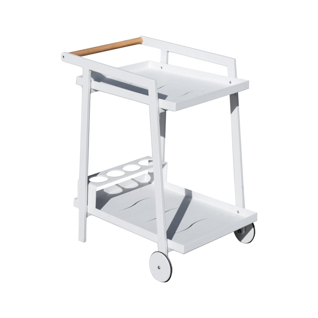Lightweight Aluminum Utility Trolley for Outdoor & Patio Use (PA - 2325 - WH) - Direct Wicker