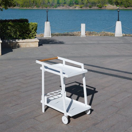 Lightweight Aluminum Utility Trolley for Outdoor & Patio Use (PA - 2325 - WH) - Direct Wicker