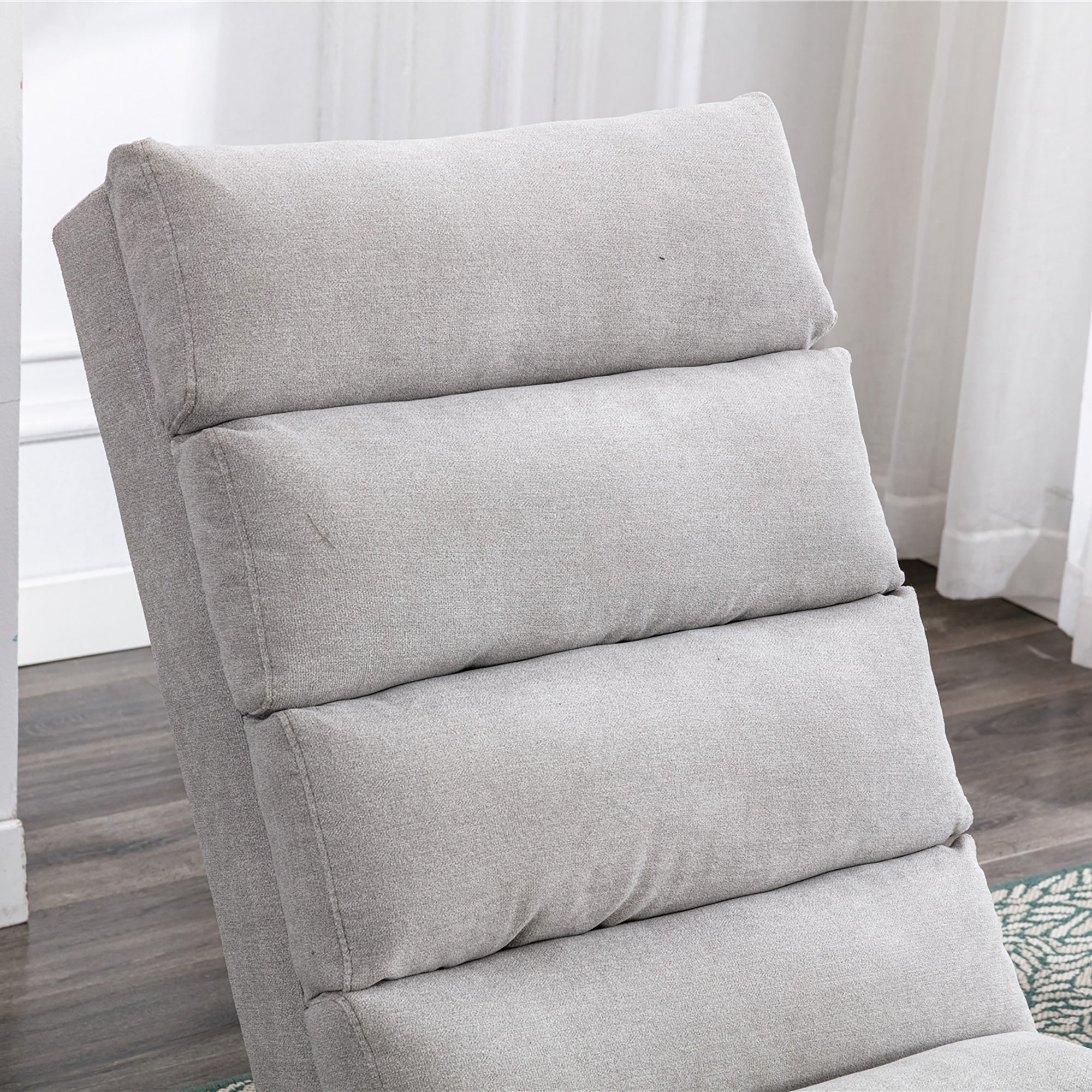 Linen Massage Chaise Lounger with Remote Control, Ergonomic Lounger with 5 Modes (W39539625) - Direct Wicker