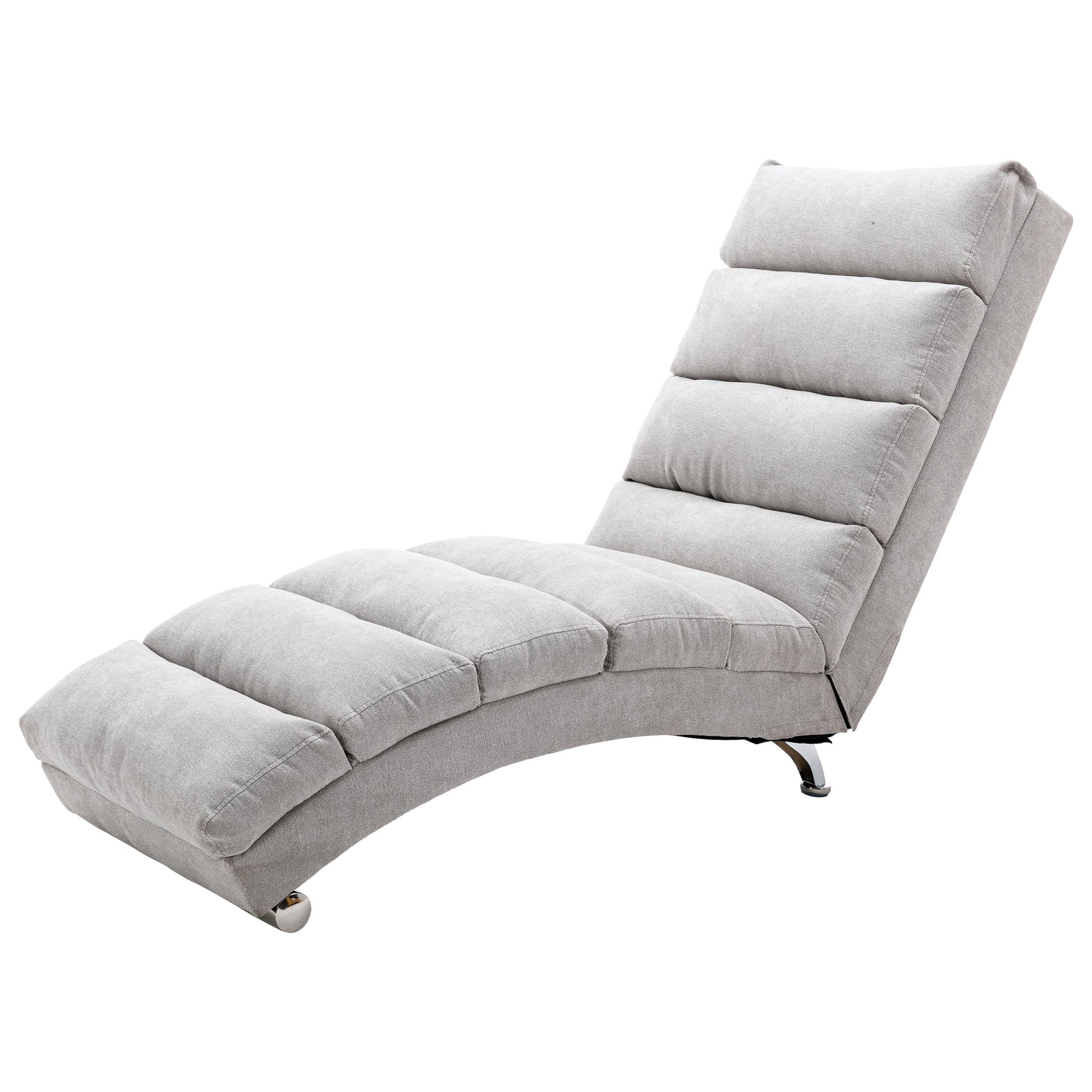 Linen Massage Chaise Lounger with Remote Control, Ergonomic Lounger with 5 Modes (W39539625) - Direct Wicker