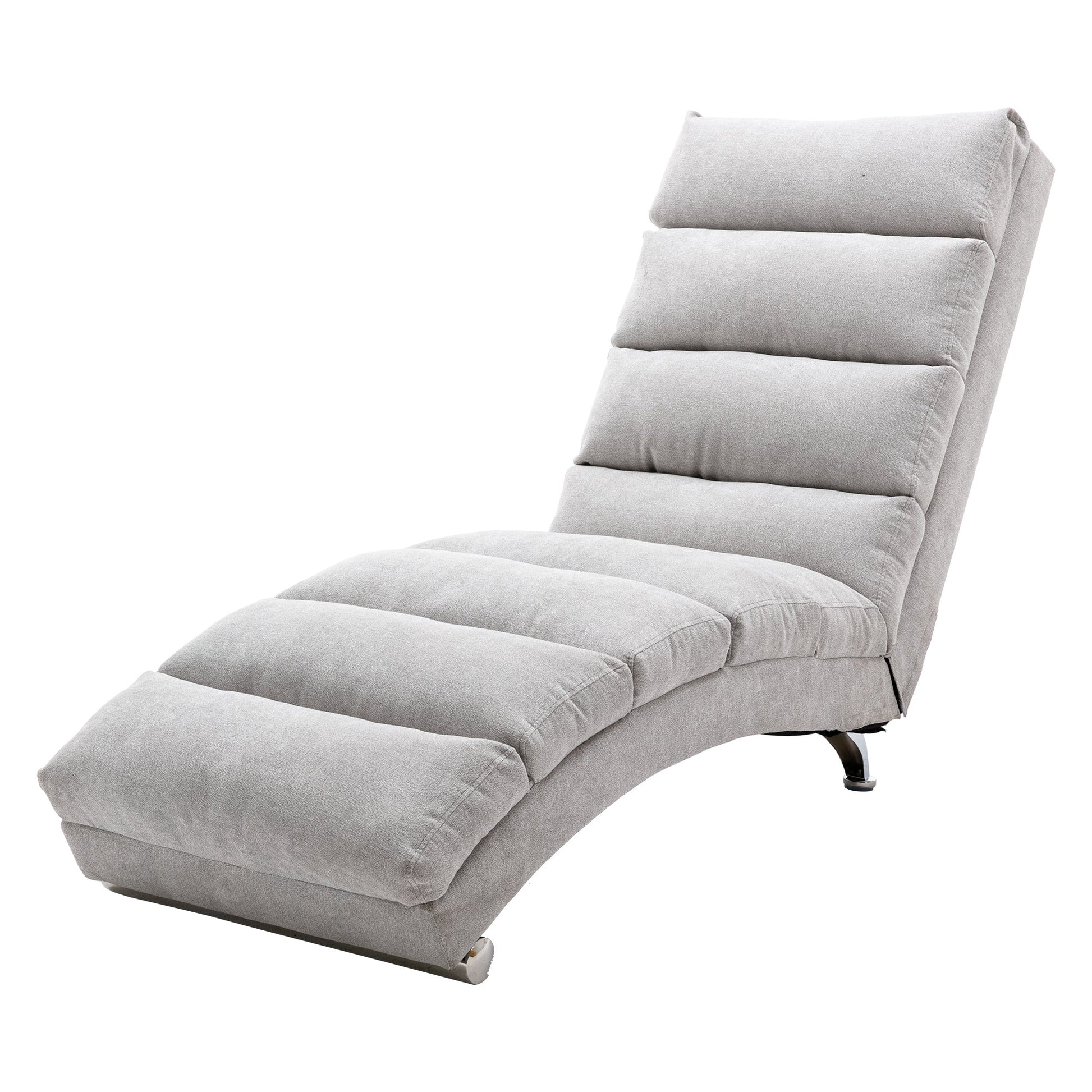 Linen Massage Chaise Lounger with Remote Control, Ergonomic Lounger with 5 Modes (W39539625) - Direct Wicker