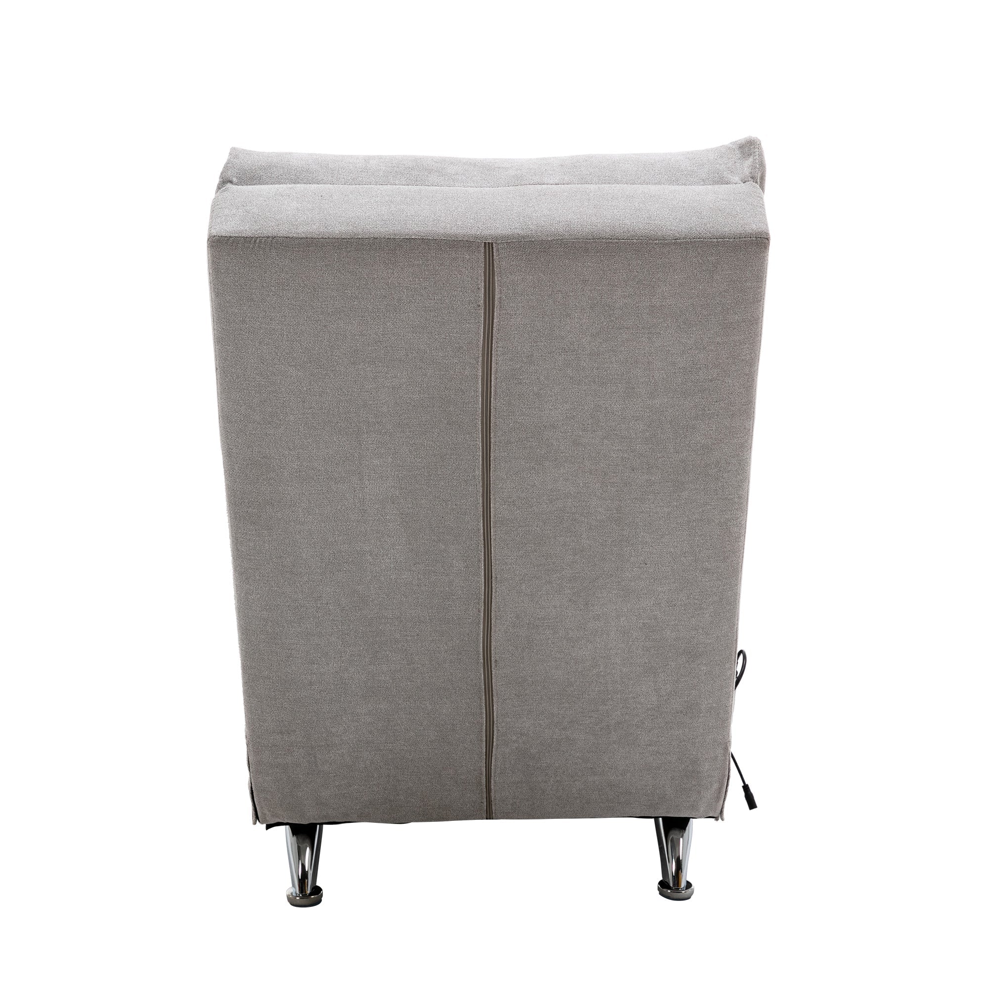 Linen Massage Chaise Lounger with Remote Control, Ergonomic Lounger with 5 Modes (W39539625) - Direct Wicker