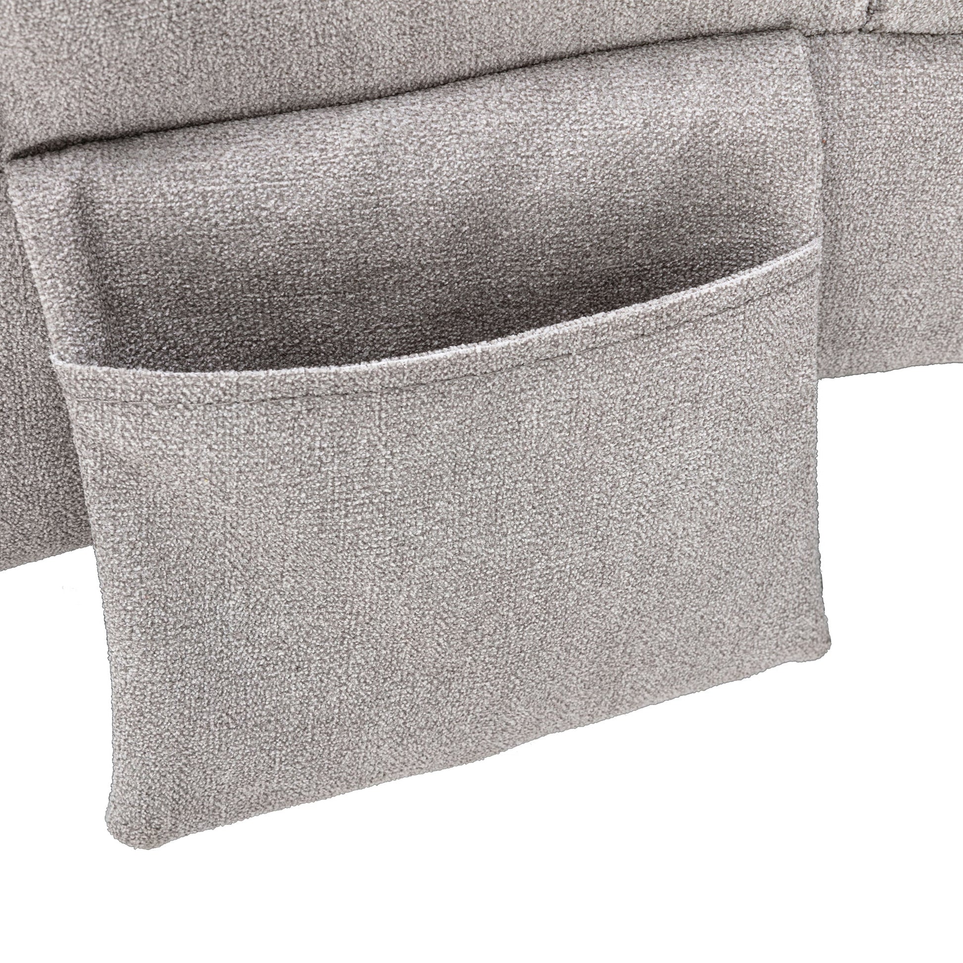 Linen Massage Chaise Lounger with Remote Control, Ergonomic Lounger with 5 Modes (W39539625) - Direct Wicker