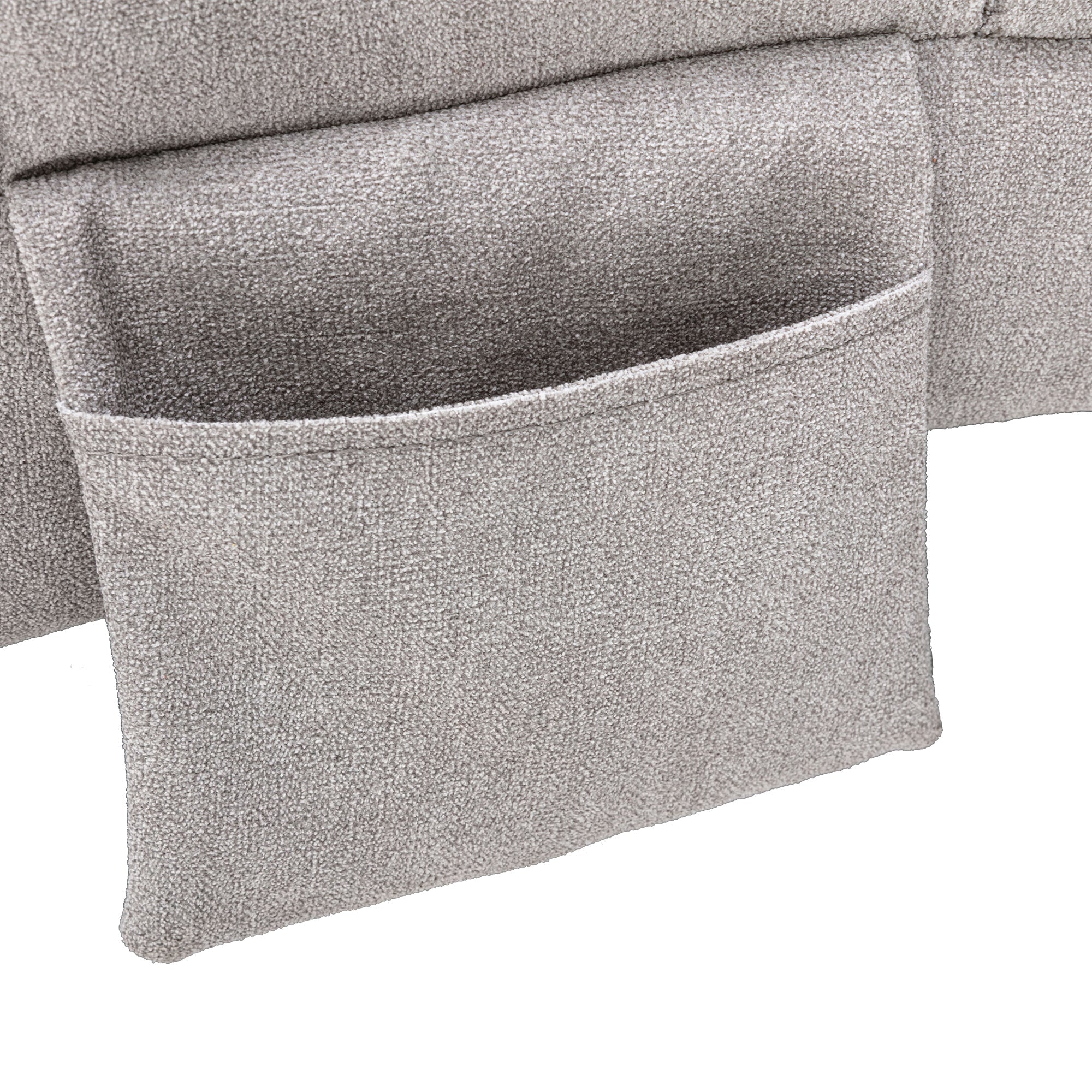 Linen Massage Chaise Lounger with Remote Control, Ergonomic Lounger with 5 Modes (W39539625) - Direct Wicker