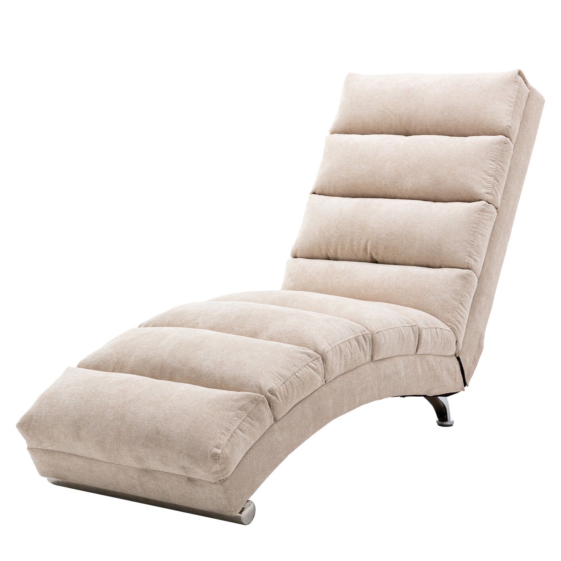 Linen Massage Chaise Lounger with Remote Control, Ergonomic Massage Lounger (W39539619) - Direct Wicker