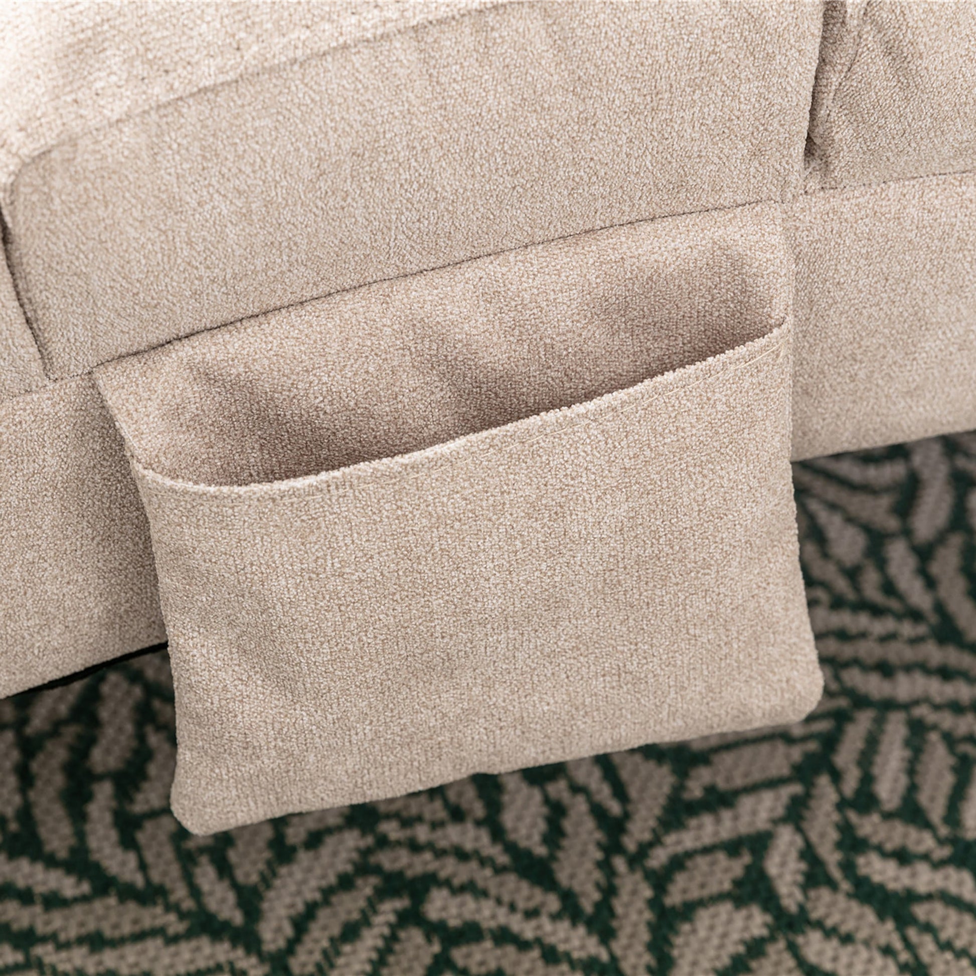 Linen Massage Chaise Lounger with Remote Control, Ergonomic Massage Lounger (W39539619) - Direct Wicker