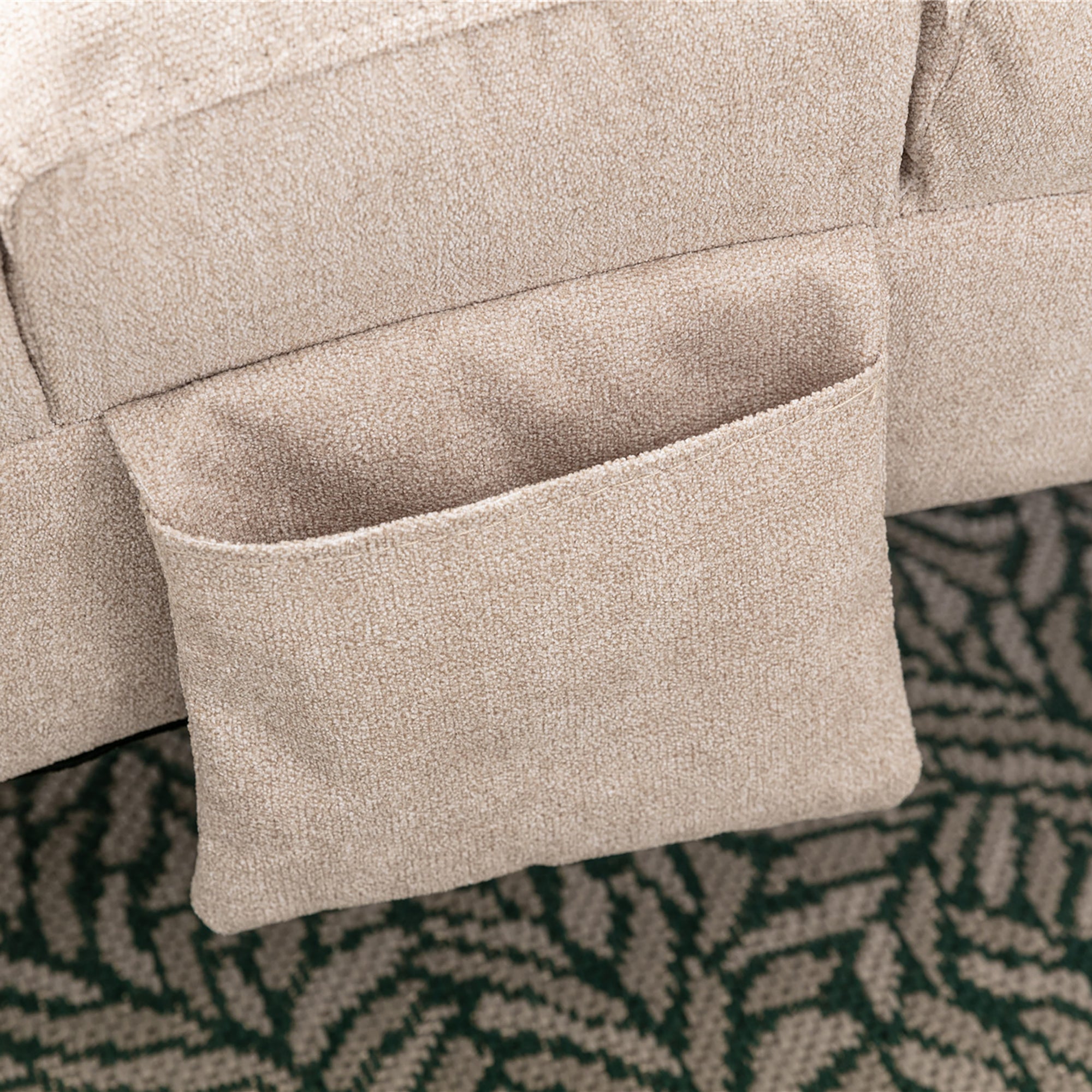 Linen Massage Chaise Lounger with Remote Control, Ergonomic Massage Lounger (W39539619) - Direct Wicker
