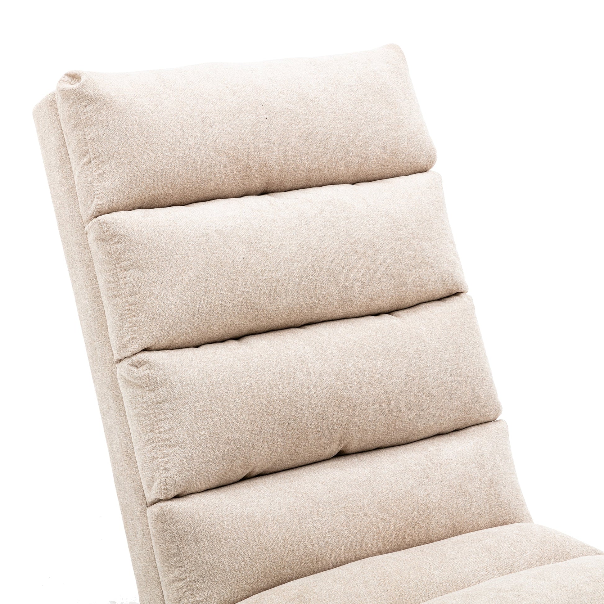 Linen Massage Chaise Lounger with Remote Control, Ergonomic Massage Lounger (W39539619) - Direct Wicker