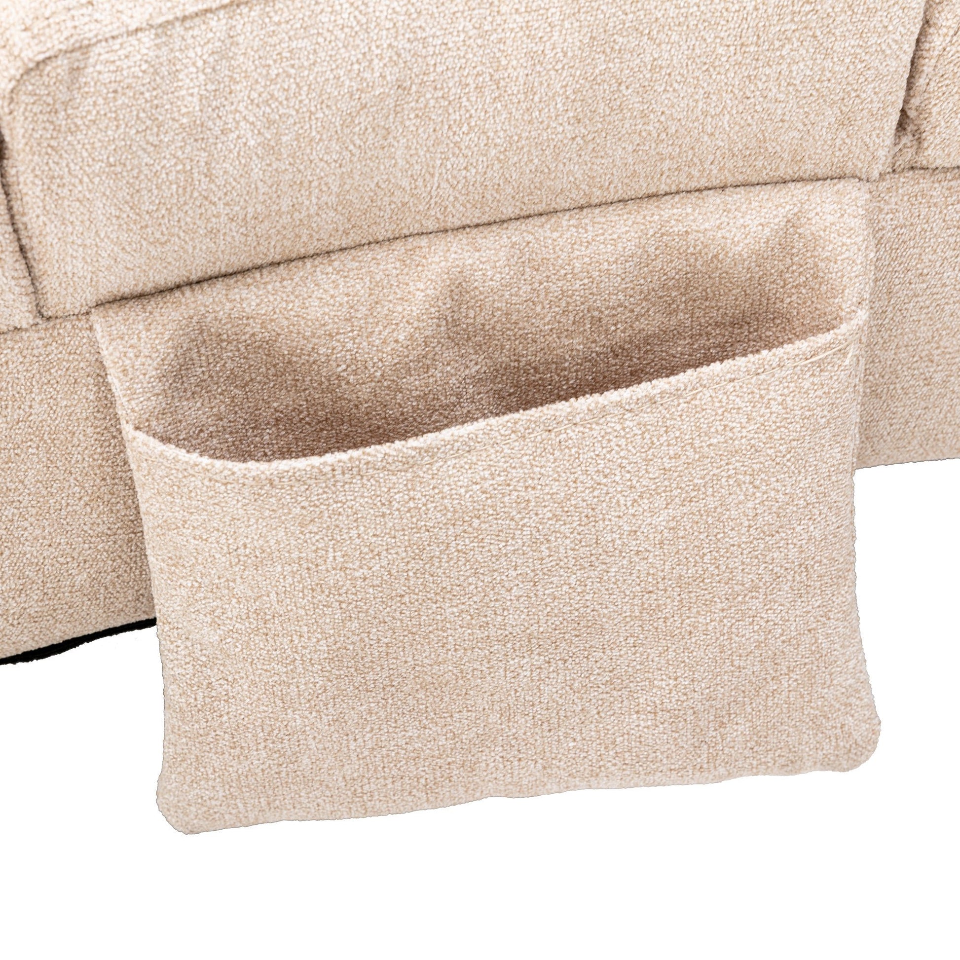 Linen Massage Chaise Lounger with Remote Control, Ergonomic Massage Lounger (W39539619) - Direct Wicker