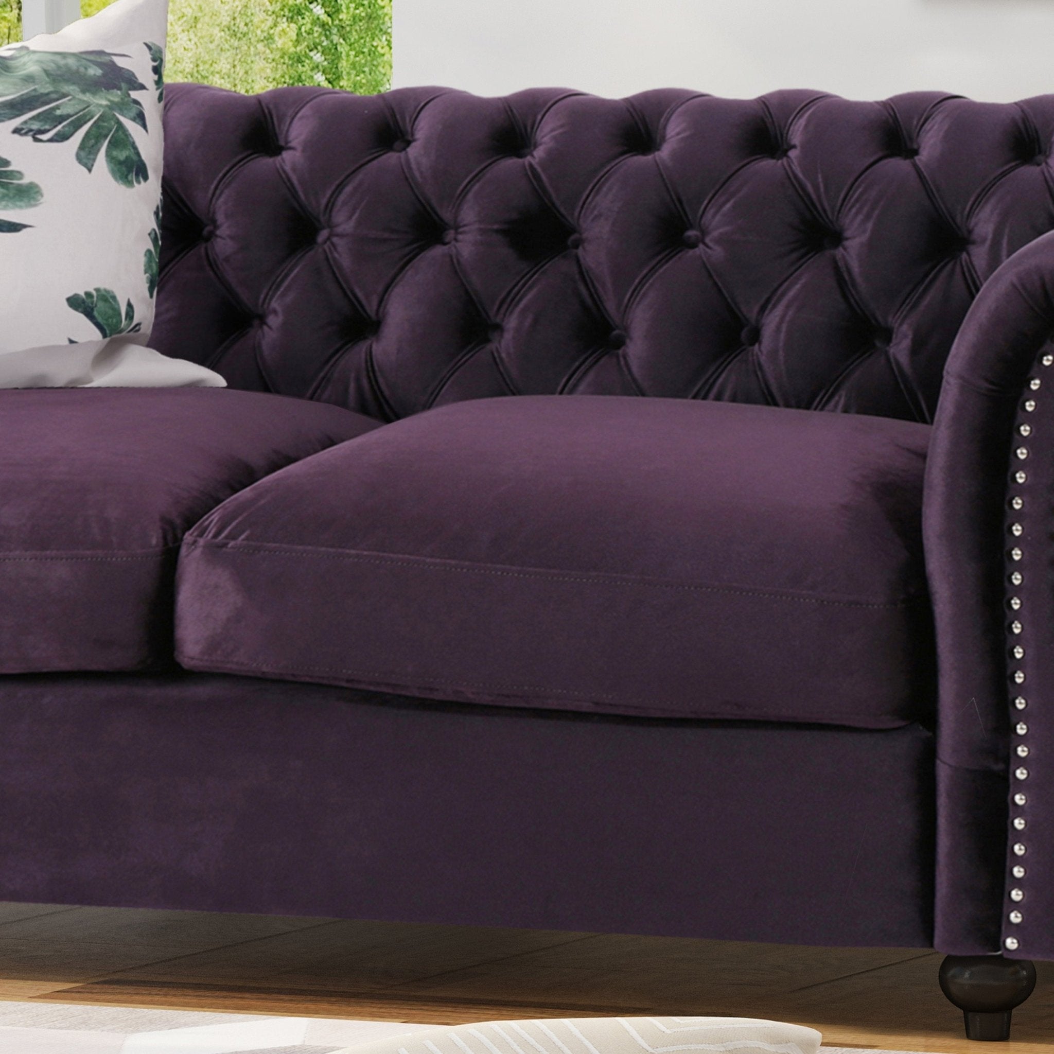 LOVESEAT SOFA (63045.00NVLTBLKBRY) - Direct Wicker
