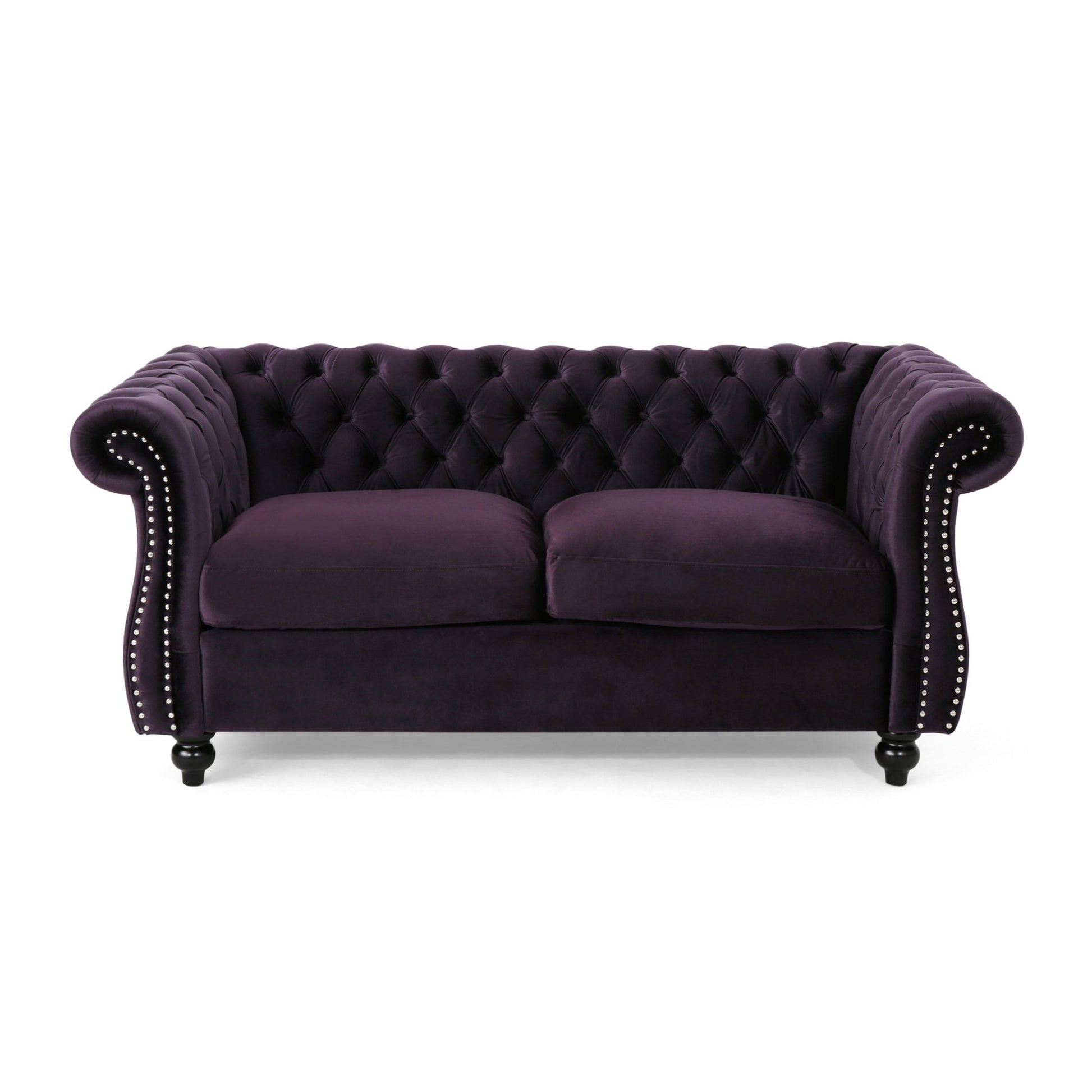 LOVESEAT SOFA (63045.00NVLTBLKBRY) - Direct Wicker