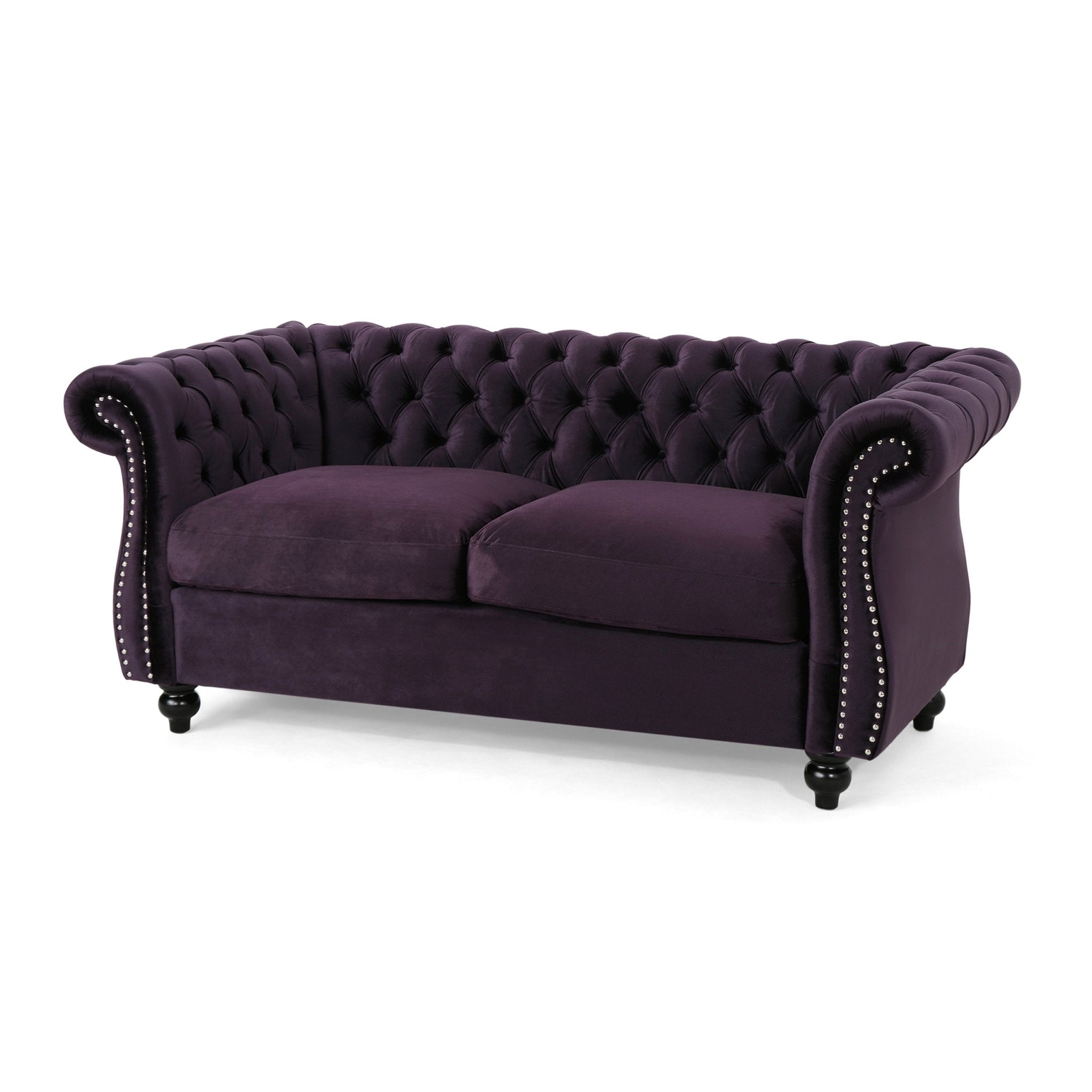 LOVESEAT SOFA (63045.00NVLTBLKBRY) - Direct Wicker