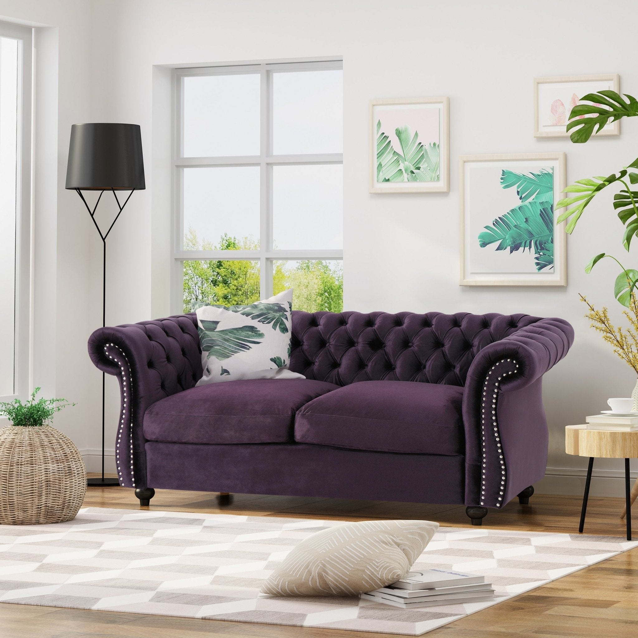 LOVESEAT SOFA (63045.00NVLTBLKBRY) - Direct Wicker