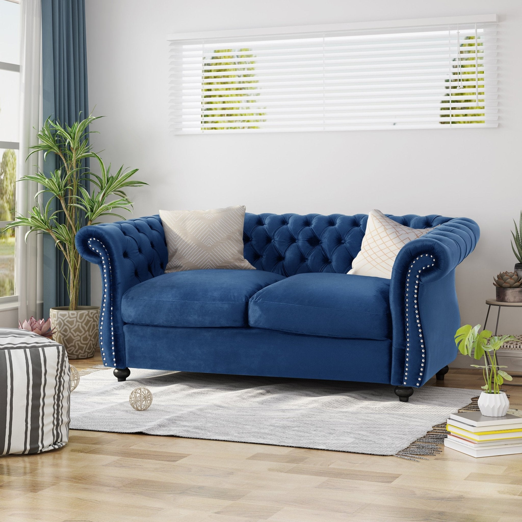 LOVESEAT SOFA (63045.00NVLTNBLU) - Direct Wicker