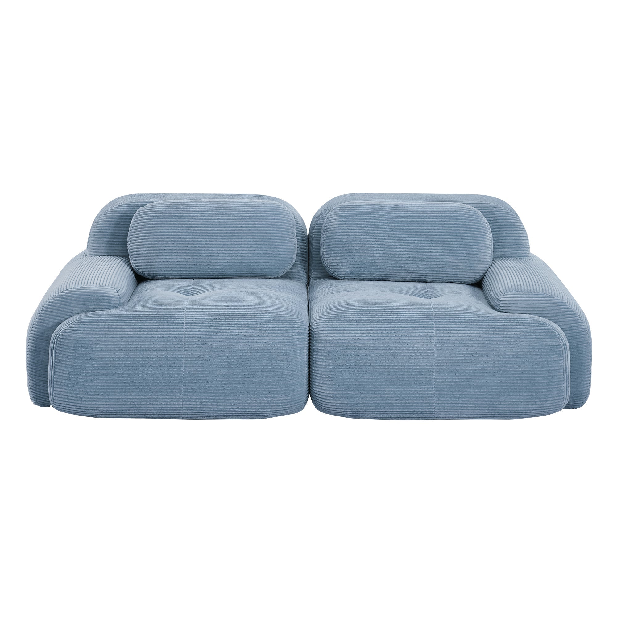 Loveseat Sofa In Luxury Corduroy Fabric Modular Design, Freely Combine and Separate (W714P323639) - Direct Wicker