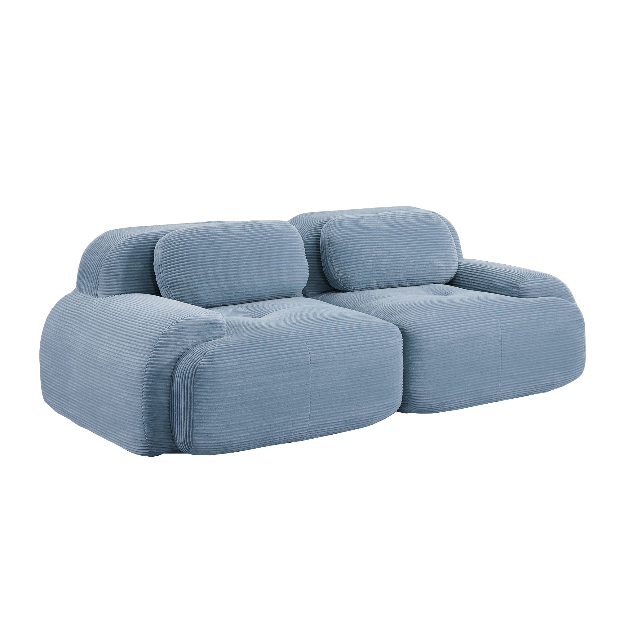 Loveseat Sofa In Luxury Corduroy Fabric Modular Design, Freely Combine and Separate (W714P323639) - Direct Wicker