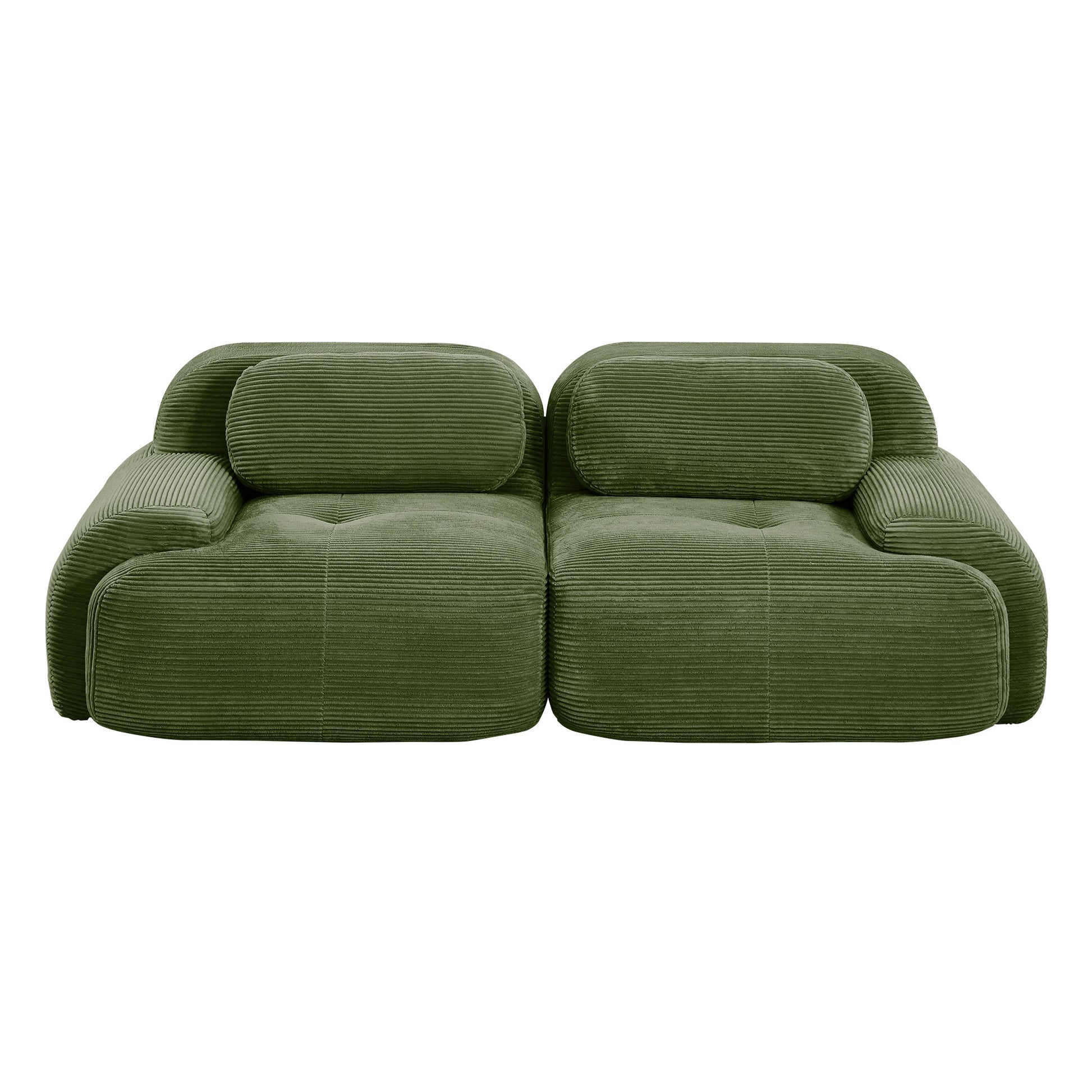 Loveseat Sofa In Luxury Corduroy Fabric Modular For Free Combo Separation (W714P323642) - Direct Wicker