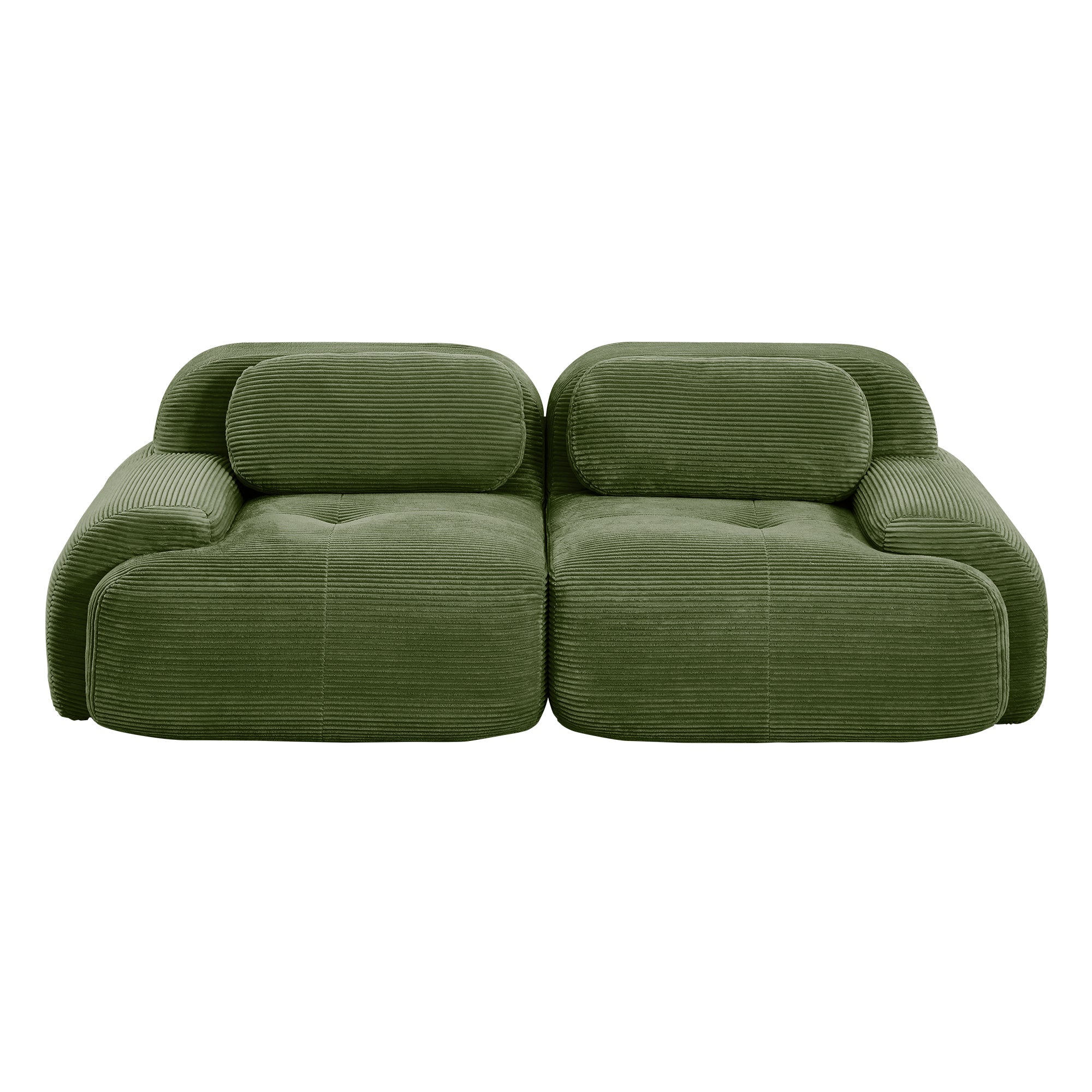 Loveseat Sofa In Luxury Corduroy Fabric Modular For Free Combo Separation (W714P323642) - Direct Wicker