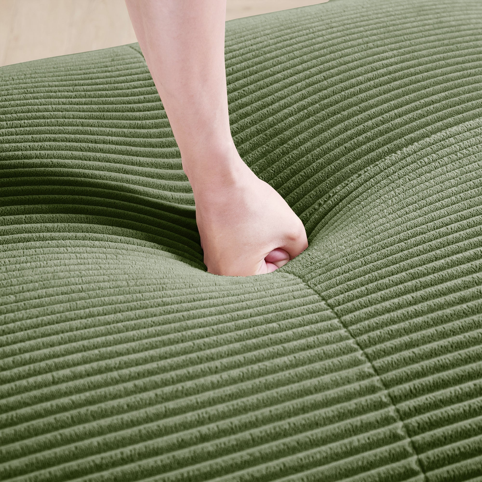 Loveseat Sofa In Luxury Corduroy Fabric Modular For Free Combo Separation (W714P323642) - Direct Wicker
