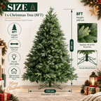 Lush Full Green Artificial Christmas Tree - Realistic Xmas Tree for Festive Home Decoration, 7ft/8ft/9ft - Direct Wicker