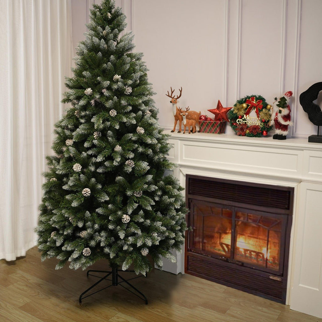 Luxury 5/6/7FT Prelit Artificial smart christmas tree PE decorative xmas tree (PAT - 004) - Direct Wicker