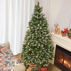 Luxury 5/6/7FT Prelit Artificial smart christmas tree PE decorative xmas tree (PAT - 004) - Direct Wicker