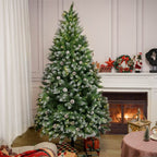 Luxury 5/6/7FT Prelit Artificial smart christmas tree PE decorative xmas tree (PAT - 004) - Direct Wicker
