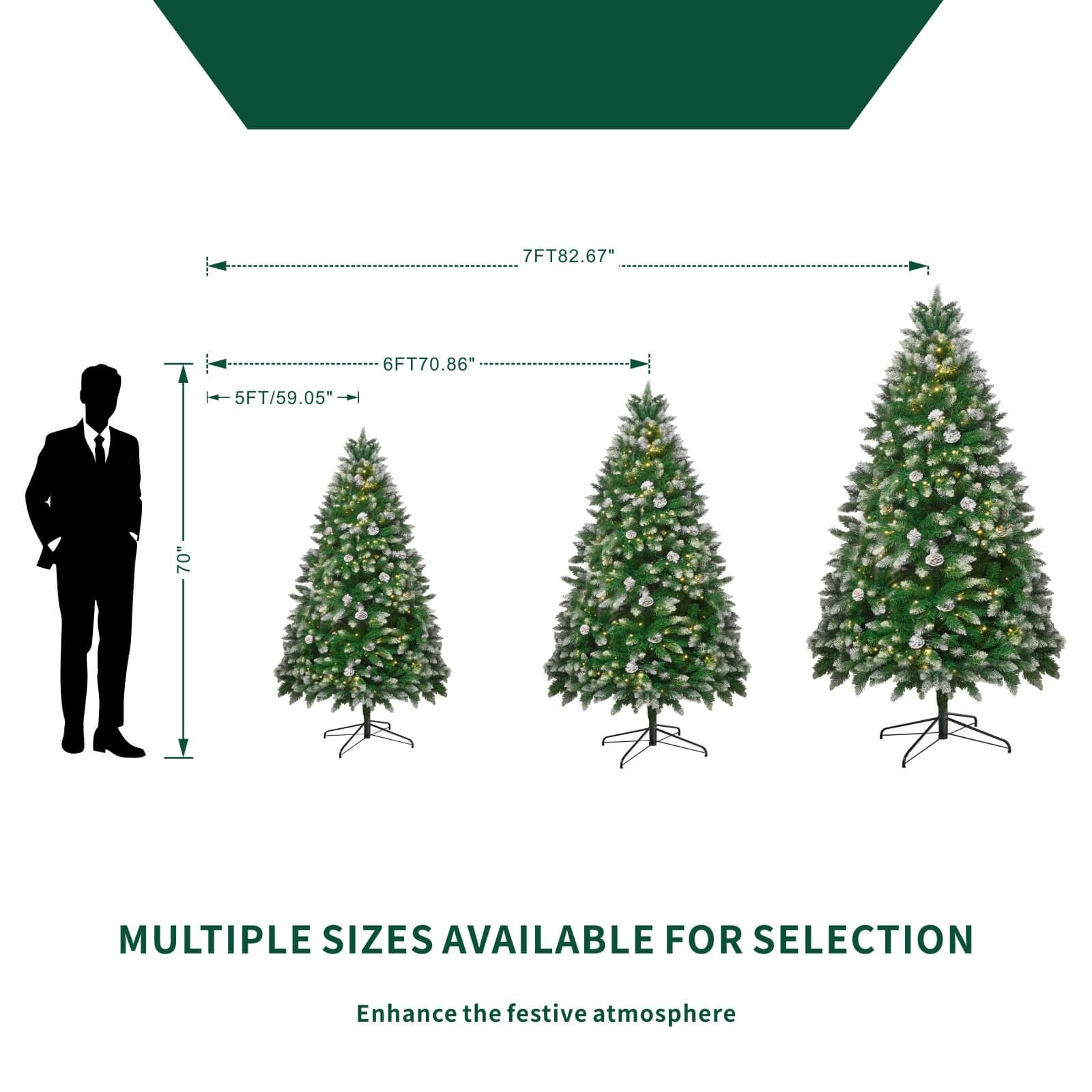 Luxury 5/6/7FT Prelit Artificial smart christmas tree PE decorative xmas tree (PAT - 004) - Direct Wicker