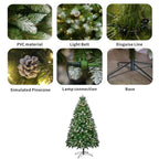 Luxury 5/6/7FT Prelit Artificial smart christmas tree PE decorative xmas tree (PAT - 004) - Direct Wicker