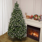 Luxury 5/6/7FT Prelit Artificial smart christmas tree PE decorative xmas tree (PAT - 004) - Direct Wicker