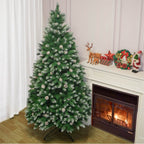 Luxury 5/6/7FT Prelit Artificial smart christmas tree PE decorative xmas tree (PAT - 004) - Direct Wicker